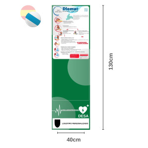 Cartel Columna Zona Cardioprotegida Gallego